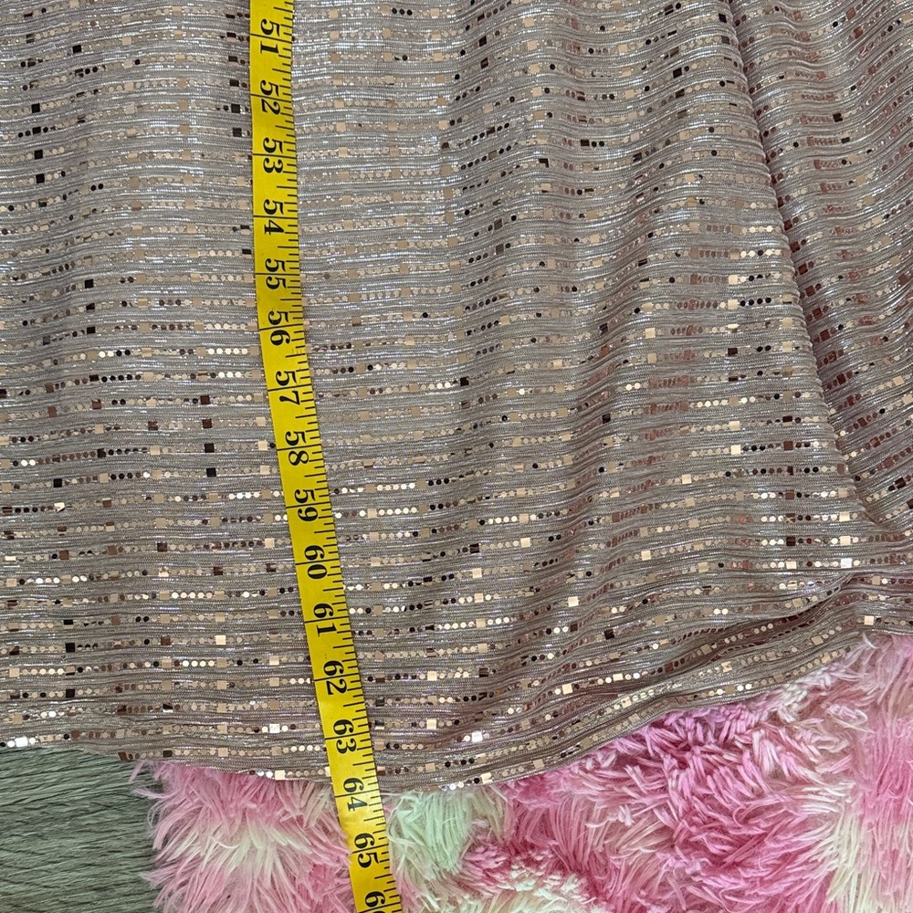 Leslie Fay Elegant Rose Gold Sequin Gown - Picture 11 of 13